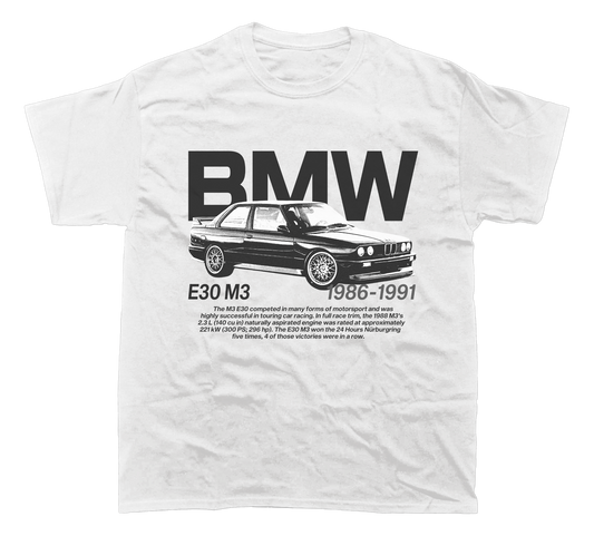 BMW E30 M3 GRAPHIC T-SHIRT