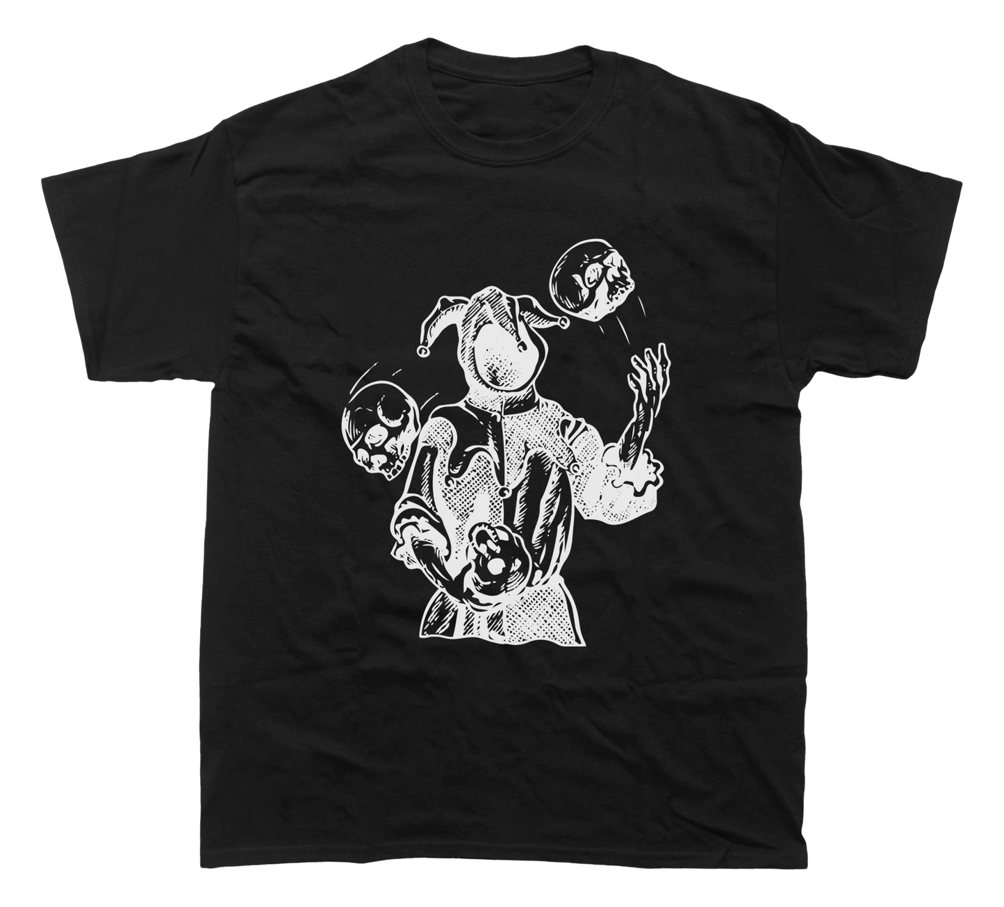 JUGGLING SKULLS JESTER T-SHIRT