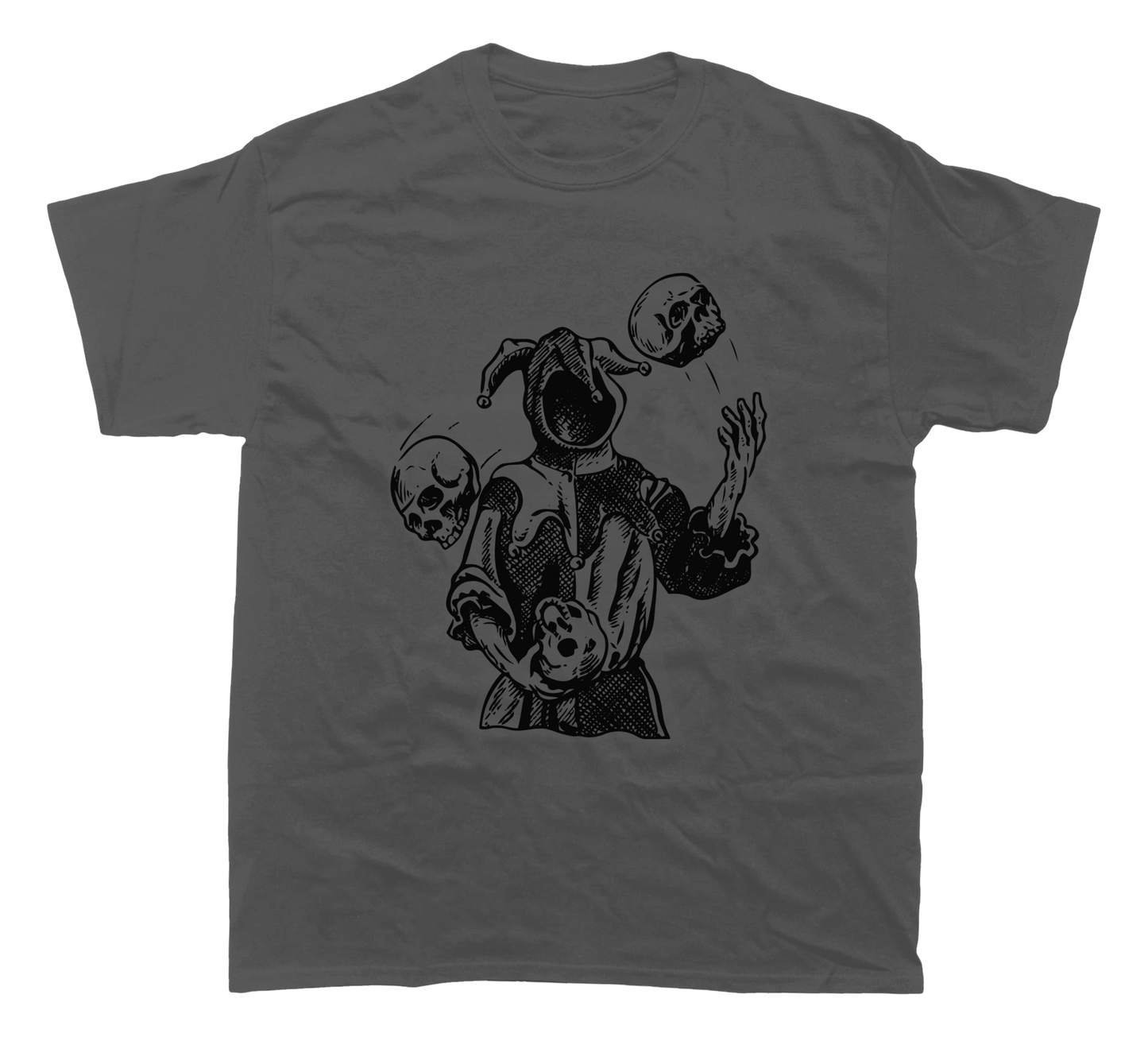 JUGGLING SKULLS JESTER T-SHIRT