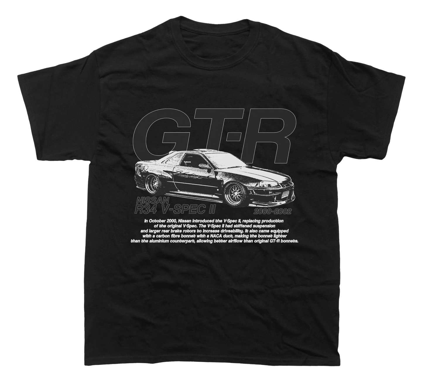 R34 GTR V-SPEC II NISSAN GRAPHIC T-SHIRT