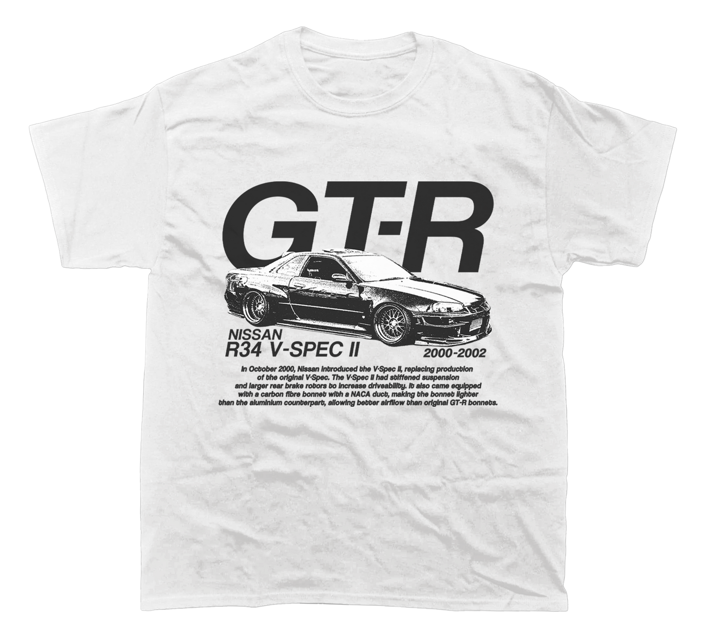 R34 GTR V-SPEC II NISSAN GRAPHIC T-SHIRT