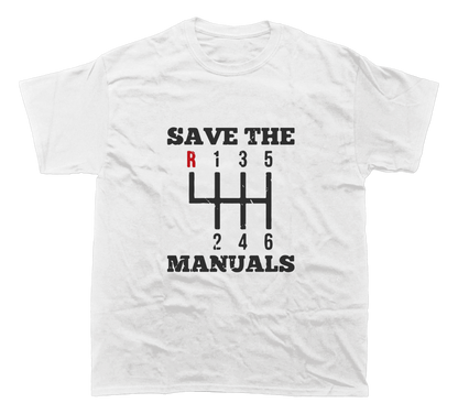 SAVE THE MANUALS T-SHIRT